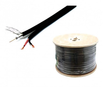 Alarm SystemExpert.de Koax RG59 Kombikabel mit DC Stromkabel, 100 Meter
