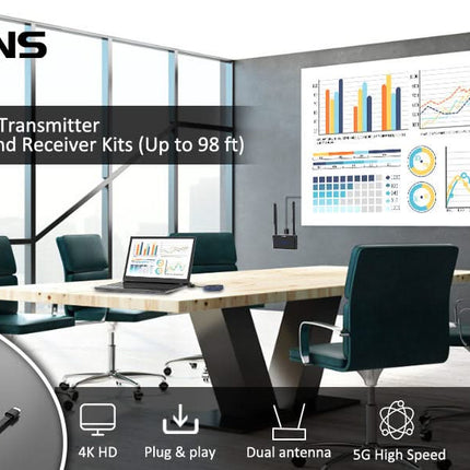 Alarm SystemExpert.de Alarm SystemExpert.de Wireless Hdmi Transmitter And Receiver 4K/30Hz.
