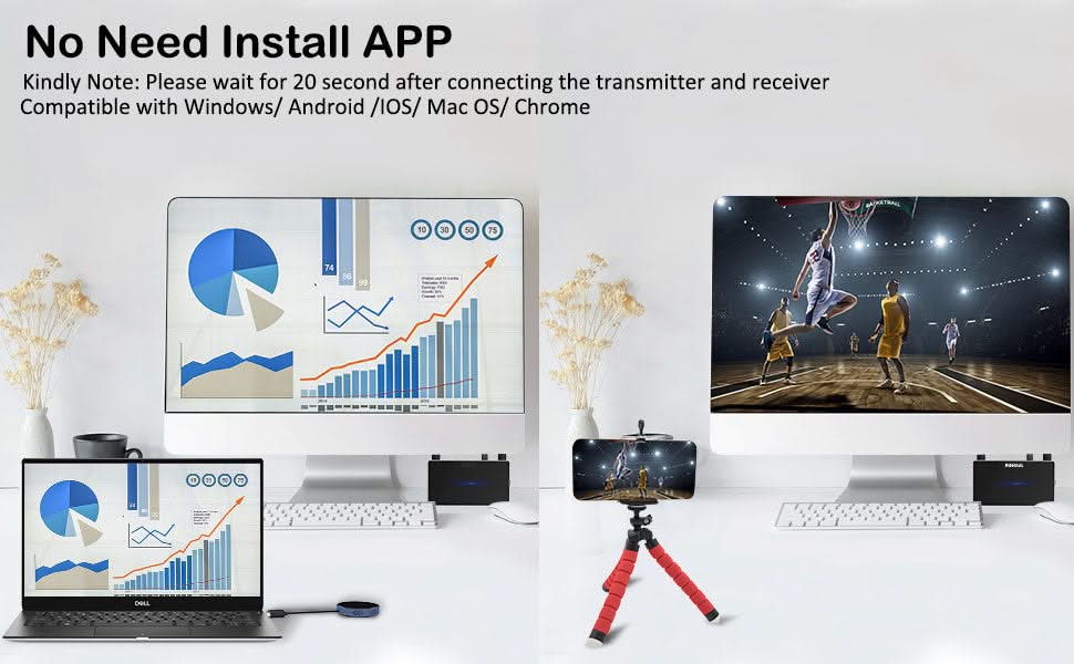 Alarm SystemExpert.co.uk Émetteur et récepteur Hdmi sans fil 4K/30Hz.