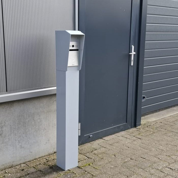 AlarmanlageExpert.de Sprechsäule 130cm, 15x15cm Doppellagig pulverbeschichtet