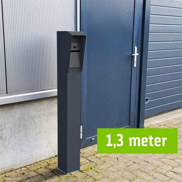 AlarmanlageExpert.de Sprechsäule 130cm, 15x15cm Doppellagig pulverbeschichtet