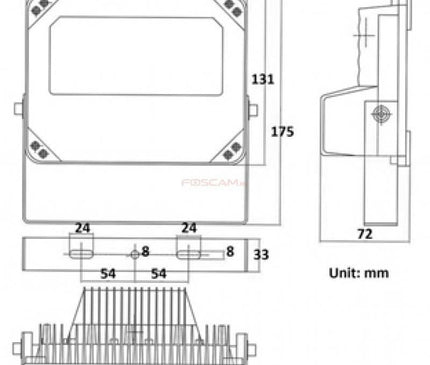 Alarm SystemExpert.co.uk IR-Lampe, Strahler 90 Grad Winkel, 16 Meter Reichweite, PoE betrieben