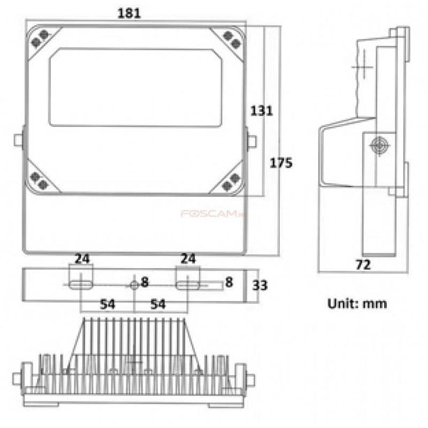 Alarm SystemExpert.co.uk IR-Lampe, Strahler 90 Grad Winkel, 16 Meter Reichweite, PoE betrieben