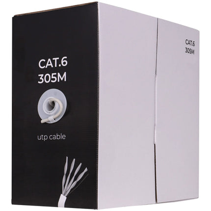 Alarm SystemExpert.de Alarm SystemExpert.de Netzwerkkabel CAT6 UTP, 305 mtr, Massive Adern CCA, Innenkabel
