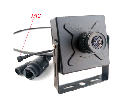 AlarmsysteemExpert.nl AlarmsysteemExpert.nl Pinhole IP camera 4Mp, 16mm telelens,  kijkhoek 22graden, PoE, Microfoon