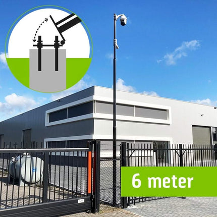 Alarm SystemExpert.co.uk Rejuvenated camera mast with tilt anchor and inspection hatch, 6 meters