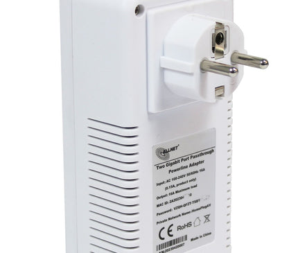 AlarmsysteemExpert.nl ALLNET Powerline adapter HomePlugV2 1200Mbit RJ45 SmartLink met Pass Through