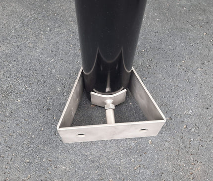 Alarm SystemExpert.co.uk Mât de caméra 3 mètres Ø 90mm avec supports muraux en acier inoxydable