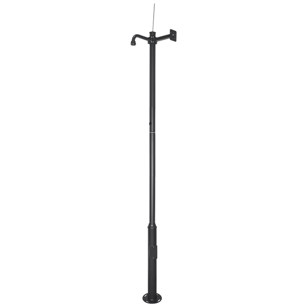 AlarmsystemExpert.co.uk Kameramast 4,5m Dunkelgrau, Stahl verzinkt, Blitzableiter