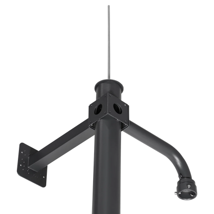 AlarmsystemExpert.co.uk Kameramast 4,5m Dunkelgrau, Stahl verzinkt, Blitzableiter