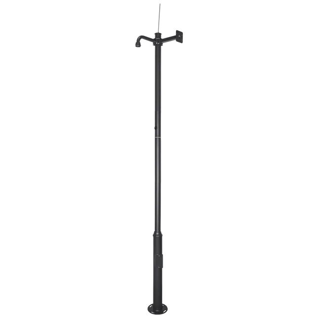AlarmsysteemExpert.nl Mât pour caméra 4,5 m, gris anthracite, acier galvanisé, paratonnerre