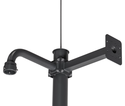AlarmsysteemExpert.nl Camera Pole 4.5 m, Anthracite Gray, Galvanized Steel, Lightning Rod