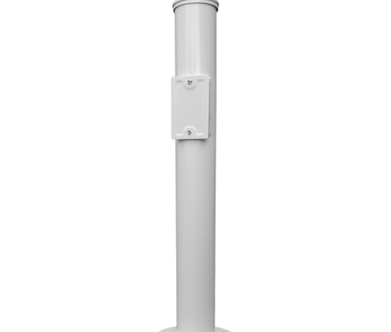 AlarmsysteemExpert.nl Camera Pole 4.5 m White, Galvanized Steel, Lightning Rod