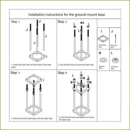 AlarmsysteemExpert.nl Camera Pole 4.5 m, Anthracite Gray, Galvanized Steel, Lightning Rod