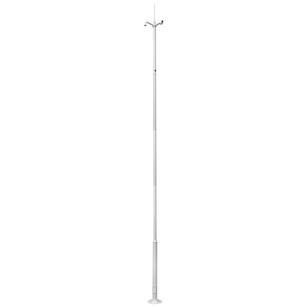 AlarmsysteemExpert.nl Cameramast 6 meter Wit, Gegalvaniseerd staal, Bliksemafleider