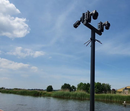 Système d'alarmeExpert.nl Système d'alarmeExpert.nl Mât de caméra Pièce en T 70mm couleur noir RAL9005