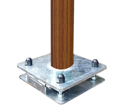 Alarm SystemExpert.nl Alarm SystemExpert.nl Dark wood structure camera mast with tilt anchor 4 meters