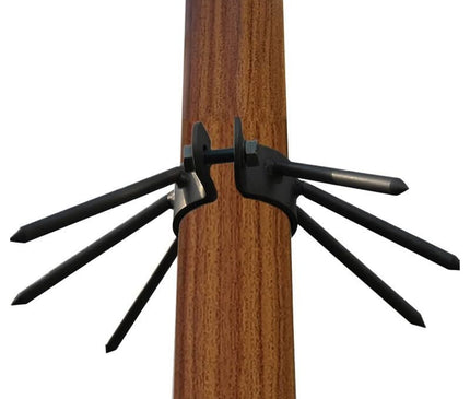 Alarm SystemExpert.nl Alarm SystemExpert.nl Dark wood structure camera mast with tilt anchor 4 meters