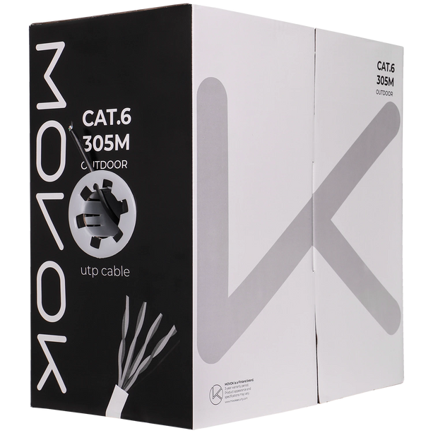 AlarmsysteemExpert.nl Netwerkkabel CAT6 UTP, 305 mtr, Solid aders CCA, Outdoor kabel