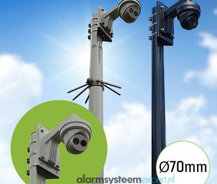 Alarm SystemExpert.co.uk Runder Kameramast mit Kippanker 3 Meter