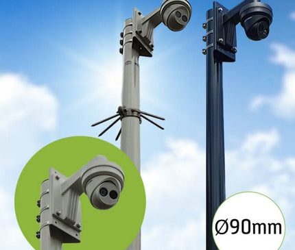 Alarm SystemExpert.co.uk Runder Kameramast mit Kippanker 4 Meter Ø 90mm