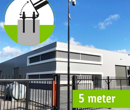 Alarm SystemExpert.co.uk Alarm SystemExpert.co.uk Verjüngter Kameramast mit Kippanker und Inspektionsluke, 5 Meter