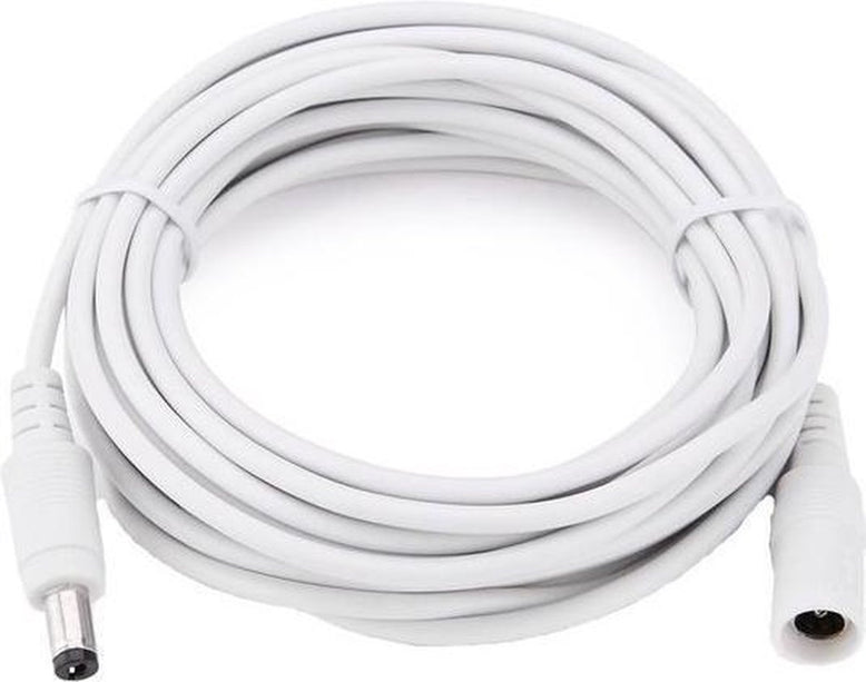 AlarmsysteemExpert.nl Verlengkabel voeding 12volt 5mtr Wit