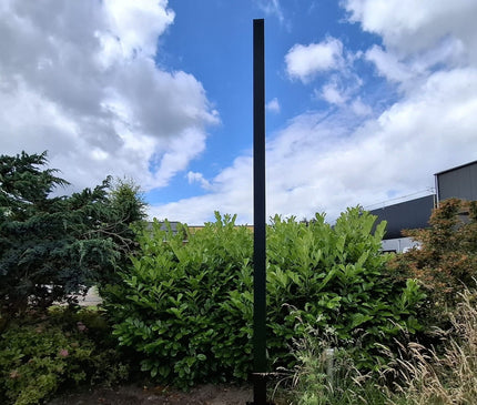 Alarm SystemExpert.co.uk Quadratischer Kameramast mit Kippanker 3 Meter Schwarz