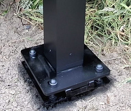 Alarm SystemExpert.co.uk Quadratischer Kameramast mit Kippanker 3 Meter Schwarz