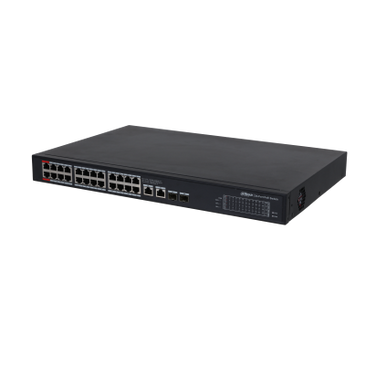 Dahua Dahua CS4228-24GT-375 24x PoE Gigabit Switch 375W 2x SFP en 2x RJ45 Uplink