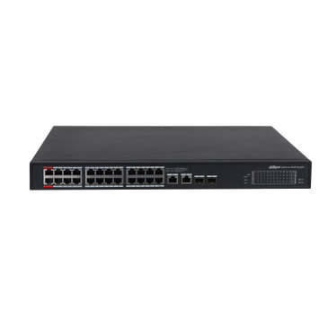 Dahua Dahua CS4228-24GT-375 24x PoE Gigabit Switch 375W 2x SFP en 2x RJ45 Uplink