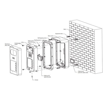 Dahua Dahua Dahua VTM07R Rain hood Surface mounted for VTO3211D