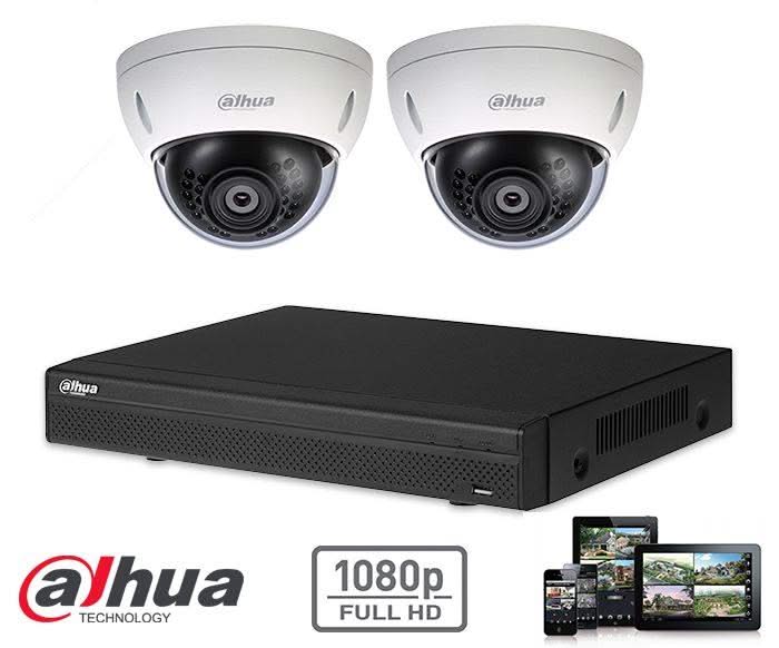 Dahua Full HD-CVI kit 2x dôme 2 megapixel camera security set