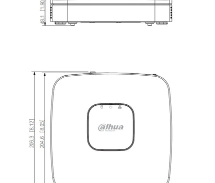 Dahua Dahua NVR4104-P-EI 1x LAN, 4x PoE, geeignet für 4 IP-Kameras, Wizsense