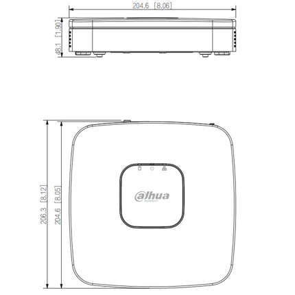Dahua Dahua NVR4104-P-EI 1x LAN 4x PoE Geschikt voor 4 IP camera's, Wizsense