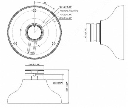 Dahua Dahua PFA107 Aluminium-Montageadapter