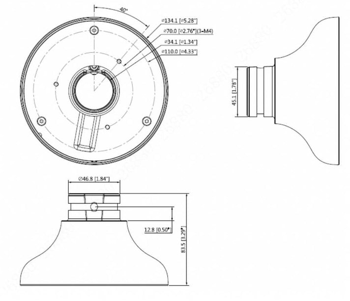 Dahua Dahua PFA107 Aluminium-Montageadapter