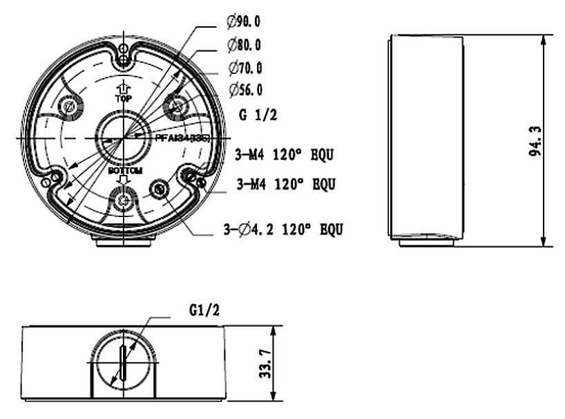 Dahua Dahua PFA135 Montagebox für Außenanwendungen