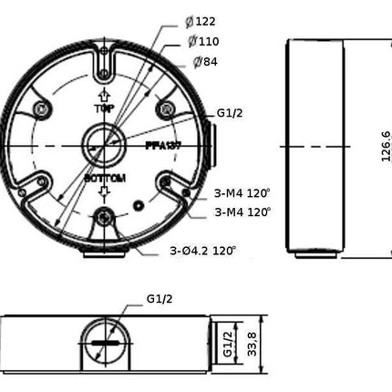 Dahua Dahua PFA137 montagebox voor diverse cameramodellen