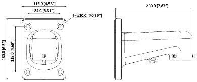 Dahua Dahua PFB305W Aluminium-Wandhalterung tbv Mini-Dome