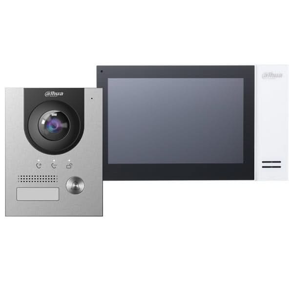 Dahua Dahua Video-Sprechanlage KTP01L inkl. PoE-Switch, VTO2201F-P und VTH2421FW-P Innenstation