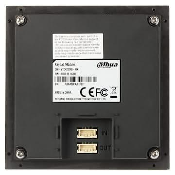 Dahua Dahua VTO4202FB-MK module clavier Noir