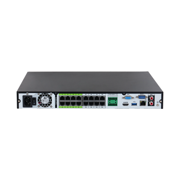 Dahua NVR5216-16P-EI, 16x PoE, Zonder Opslag, Geschikt voor 16 IP camera's