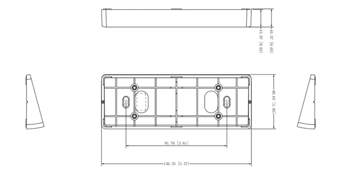 Dahua VTM22A, 15° Schuine steun voor VTO2311R-WP deurstation