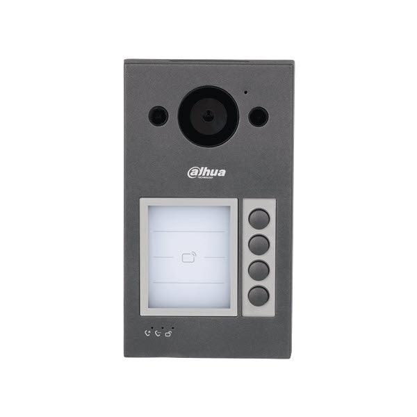 Dahua VTO3312Q-P, Video Intercom 4 knops buitenpost PoE en 2-draads met Proximity