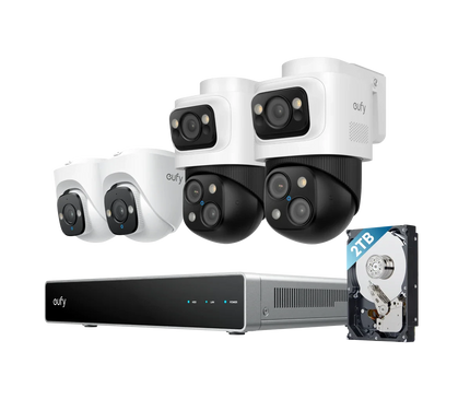 Eufy Eufy Beveiligingscamera set; PoE recorder, 2x Turret en 2x PTZ camera