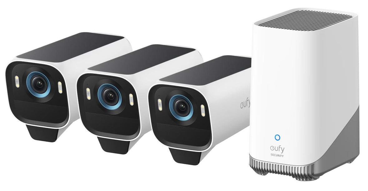 Eufy EufyCam S3 Pro, 3-Pack with HomeBase 3