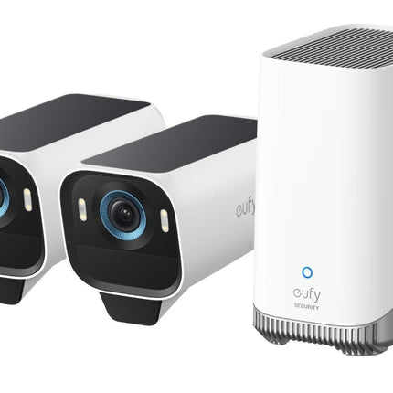 Eufy EufyCam S3 Pro, Duo Pack avec HomeBase 3