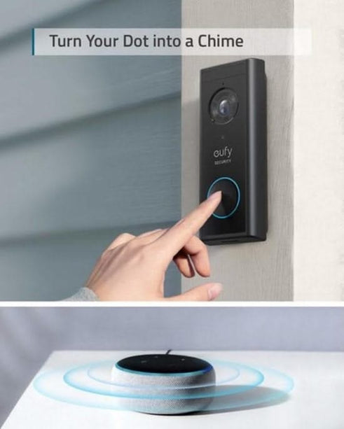 Eufy Eufy Video-Türklingel Add-on, 2K-Auflösung, wiederaufladbare Batterie, Erweiterung zu Homebase