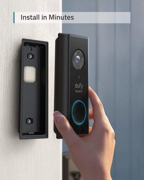 Eufy Eufy Video-Türklingel Add-on, 2K-Auflösung, wiederaufladbare Batterie, Erweiterung zu Homebase